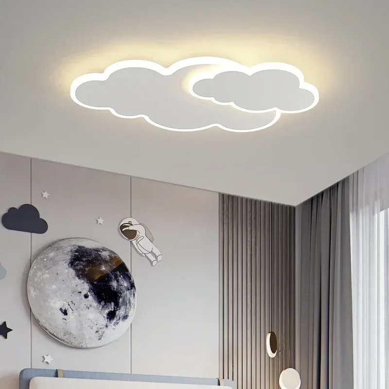 Led Ceiling Chandelier Creative White Cloud Bedroom Lighting Cartoon Room Decor Kids Read Study Home Decoration LED Lights