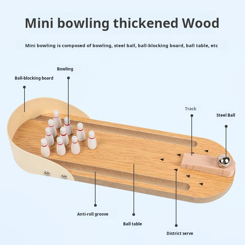 Mini Desktop Bowling Game Toy Funny Indoor Parent-Child Interactive Table Sports Game Toy Bowling Educational Gift For Kids