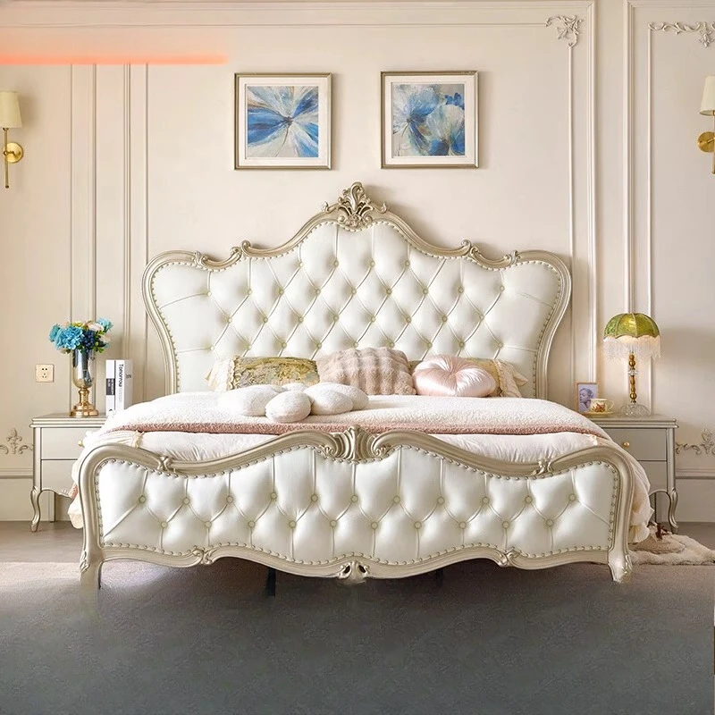 

Fashionable Design Beds Bedroom Minimalist Designer Modern Double Nightstands Beds Soft Wedding Cama De Casal Home Furniture