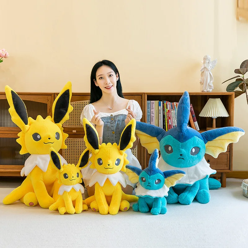 

Big 60cm/45cm Pokemon Vaporeon Jolteon Plush Toys Plush Doll Soft Stuffed Animals Doll Pillow Gift
