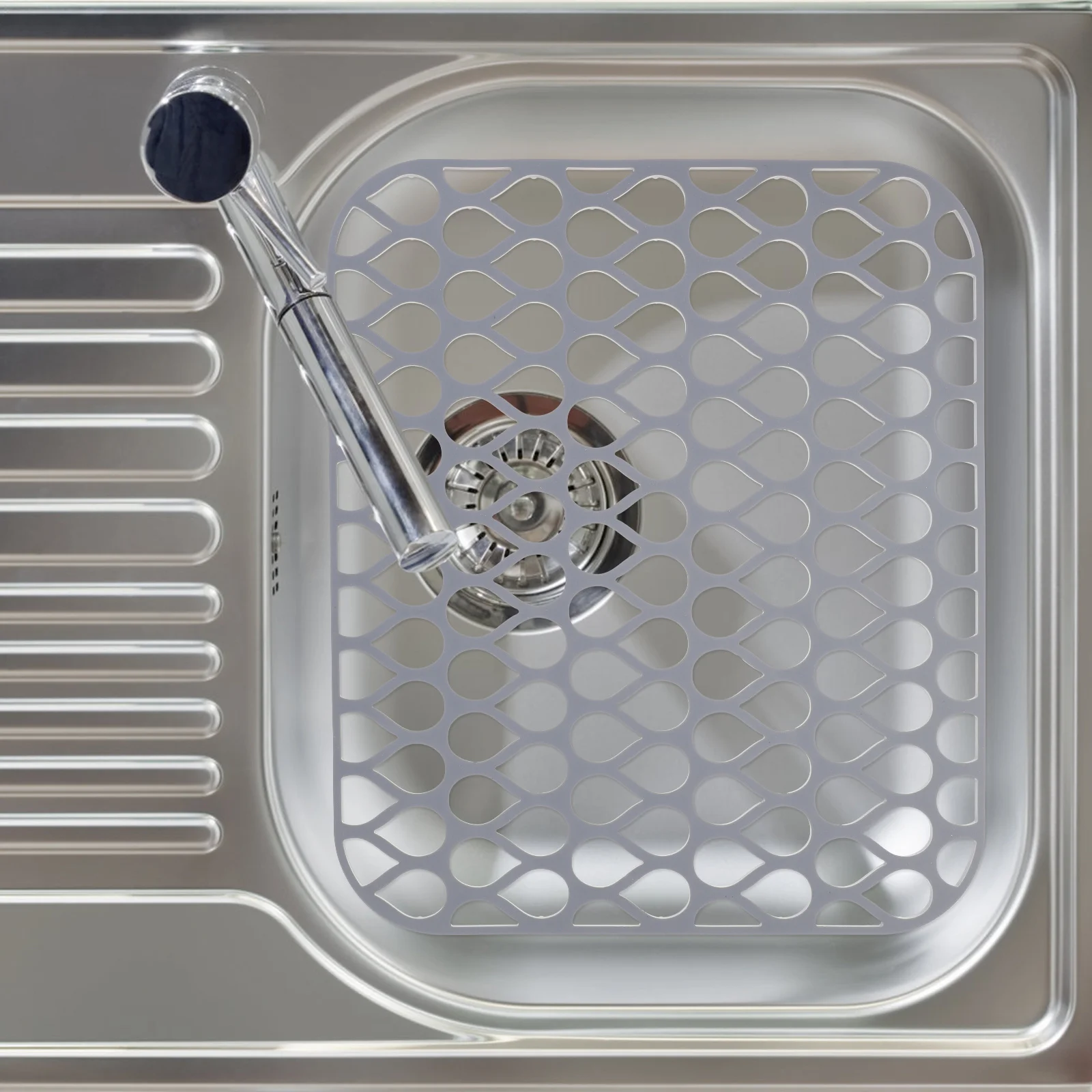 

Dish Drying Mat Silicone Kitchen Counter Mat with Raised Design Fast Drying Drainage for Sinks Dish Drainer Cooling Rack