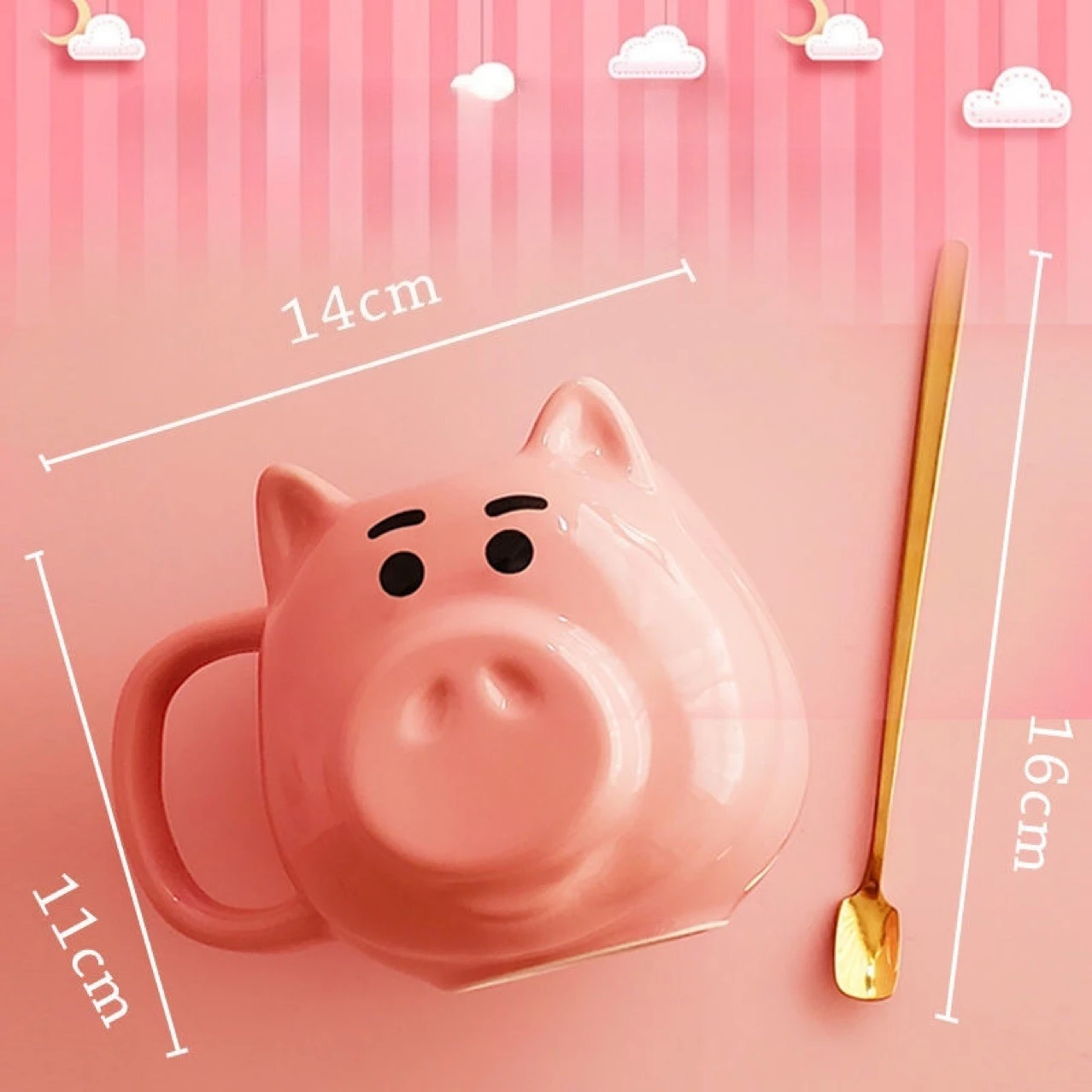 550ml Cartoon 3D Pig Ceramic Coffee Mug,Microwave Heating Porcelain  Creative Funny Mug,Office Cups Breakfast Milk Cup for Gift - AliExpress 15