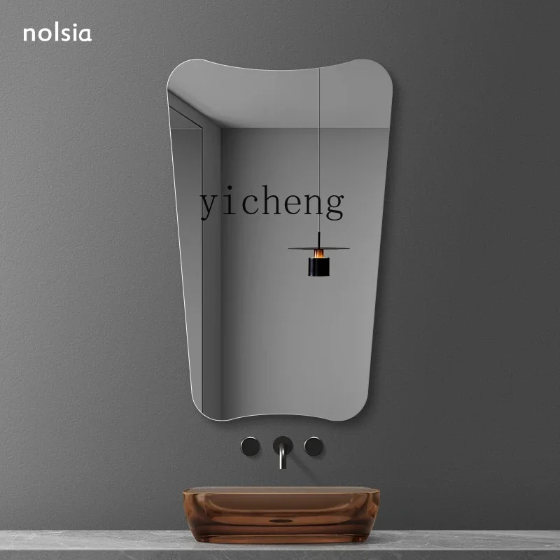 L7-14 bathroom mirror toilet wall hanging can be pasted washbasin mirror non-punching makeup mirror