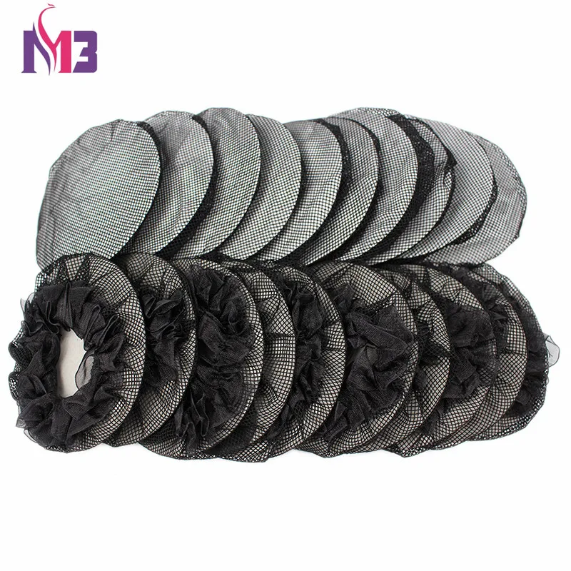 

20PCS/lot Hair Net for Women Wig Cap Invisible Elastic Mesh Hairnets Bun Cover Dancing Hair Net Wigs Wave