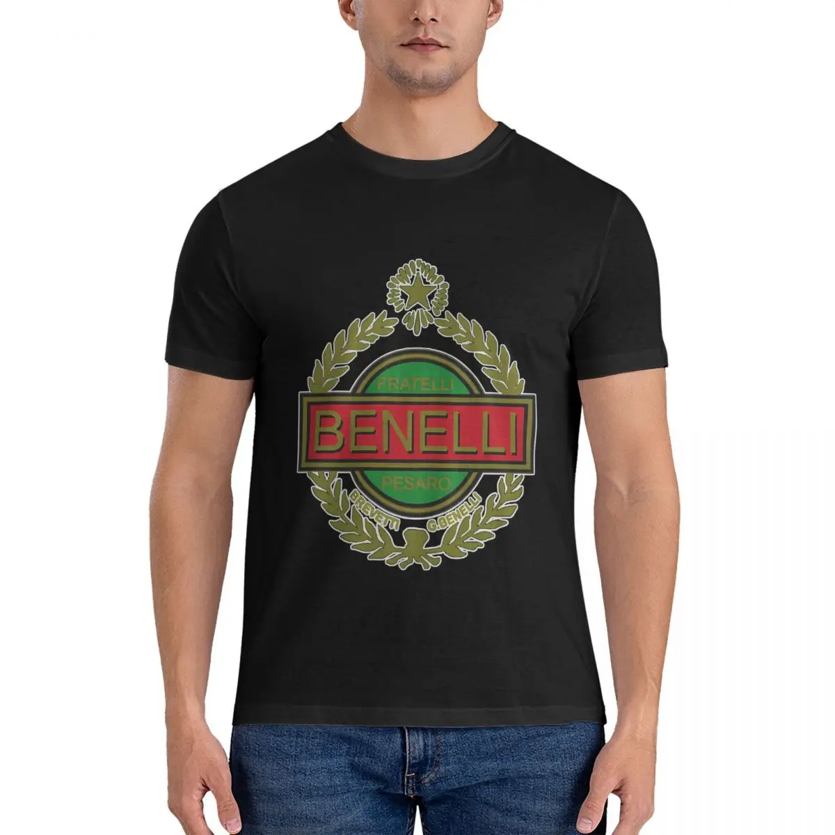 

Humorous Super T-Shirts Men Crewneck Cotton T Shirt SS-Benellis Short Sleeve Tee Shirt Gift Clothes