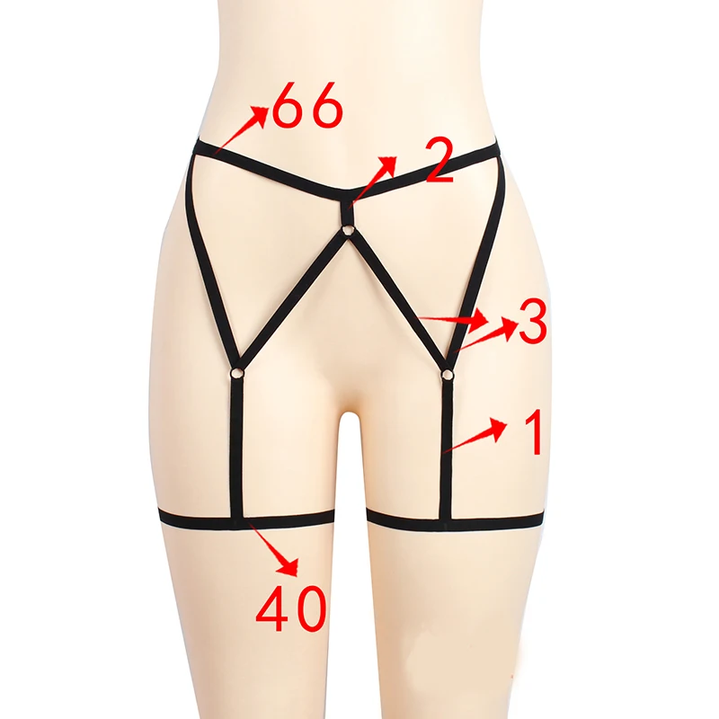 Women Sexy Leg Garter Belt Elastic Cage Hollow Leg Garter Belt Suspender Strap Underwear Leg Strap Leg Garter Belt