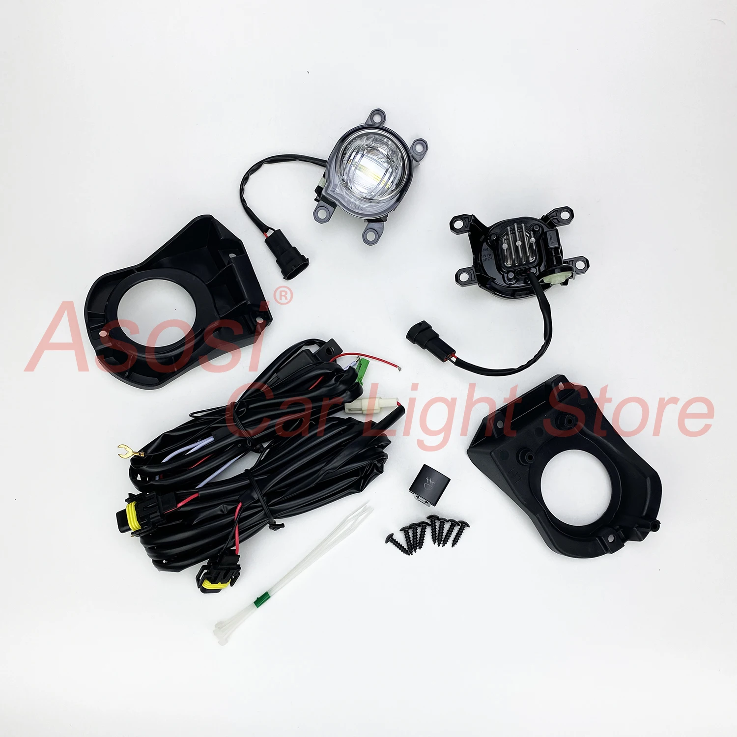 Front Bumper Fog Lights Kit For Toyota Corolla Cross 2022 2023 2024 L LE XLE Left + Right Side With Bulb Switch Wire Brackets