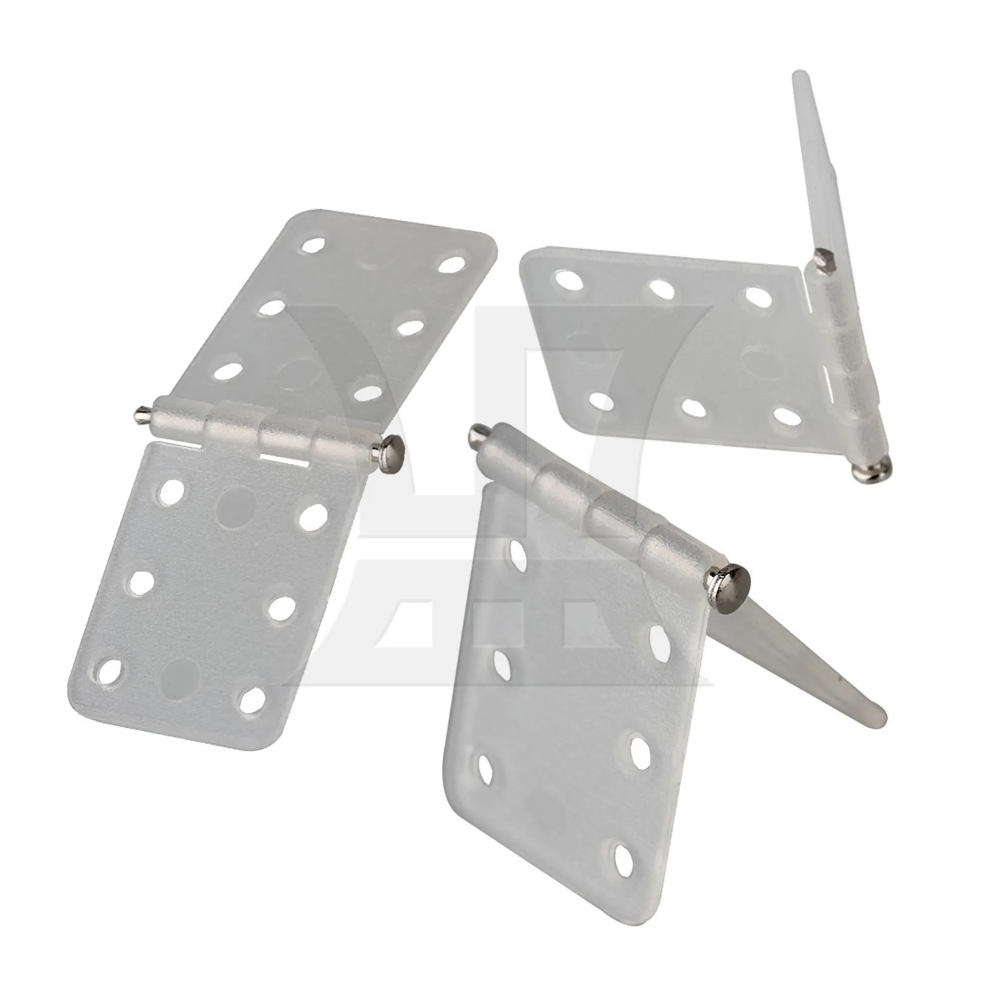 10 Pcs RC Airplane Nylon Pinned Hinges 11 x 25 mm 1 mm Hole Dia Set