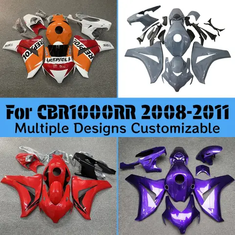 For HONDA CBR 1000RR 2008 2009 2010 2011 Motorcycle Fairing Kit CBR1000RR 08 09 10 11 Aftermarket Fairings