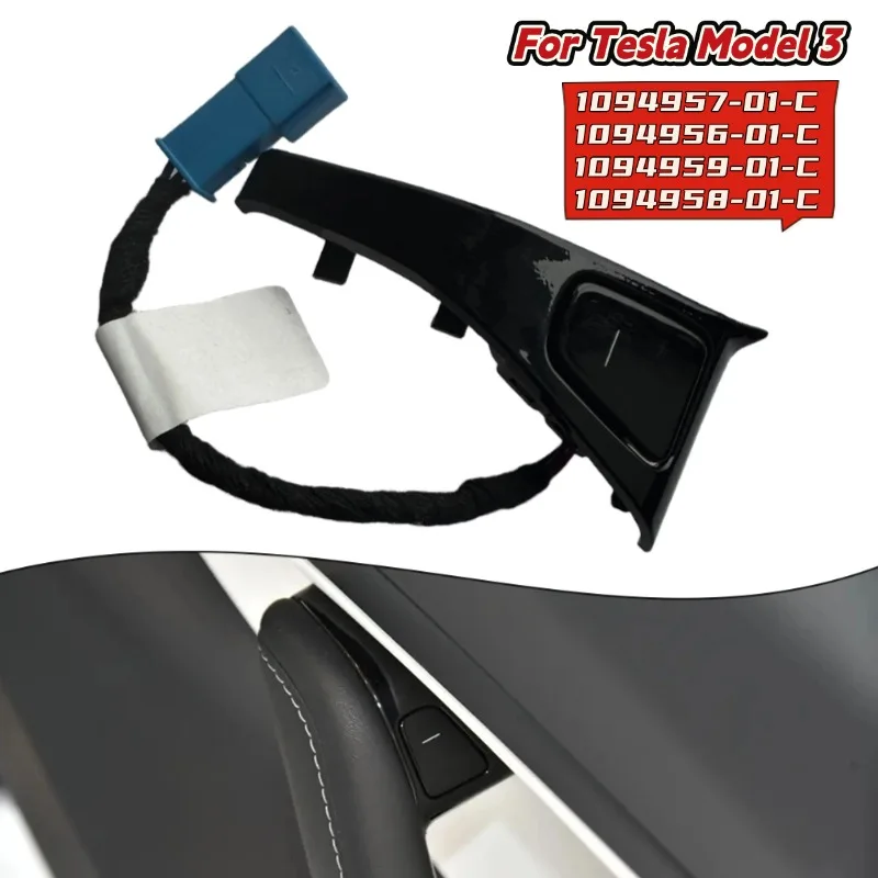 Front Rear Right/Left Door Switch Button For Tesla Model 3 2017-2020 1094957-01-C 1094958-01-C 1094959-01-C 1094956-01-C