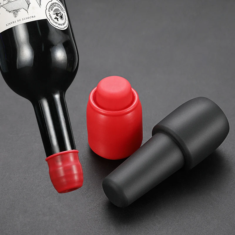 Silicone Wine Stoppers Beverage Bottle Sealer Reusable Sparkling Wine Bottle Stopper Keeping Wine Champagne Fresh Kitchen Tools