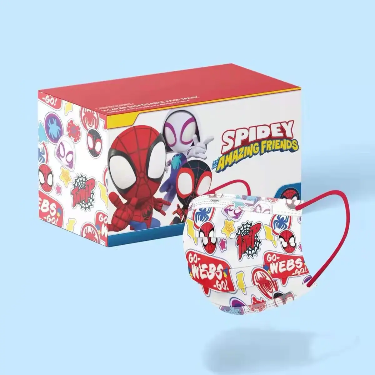 Marvel Kids Mask Disposable Hero Cartoon Children Protective Mouth Cover 3 Layer Fashion Face Shield For Boys Dust Mascarilla