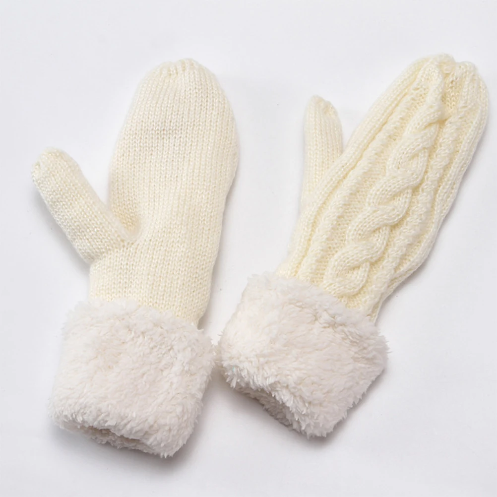 

Fleece Gloves Winter Warm Wear resistant Men Daily Accessory Black Travel Outdoor Sports Cycling Hiking Thickened Gloves