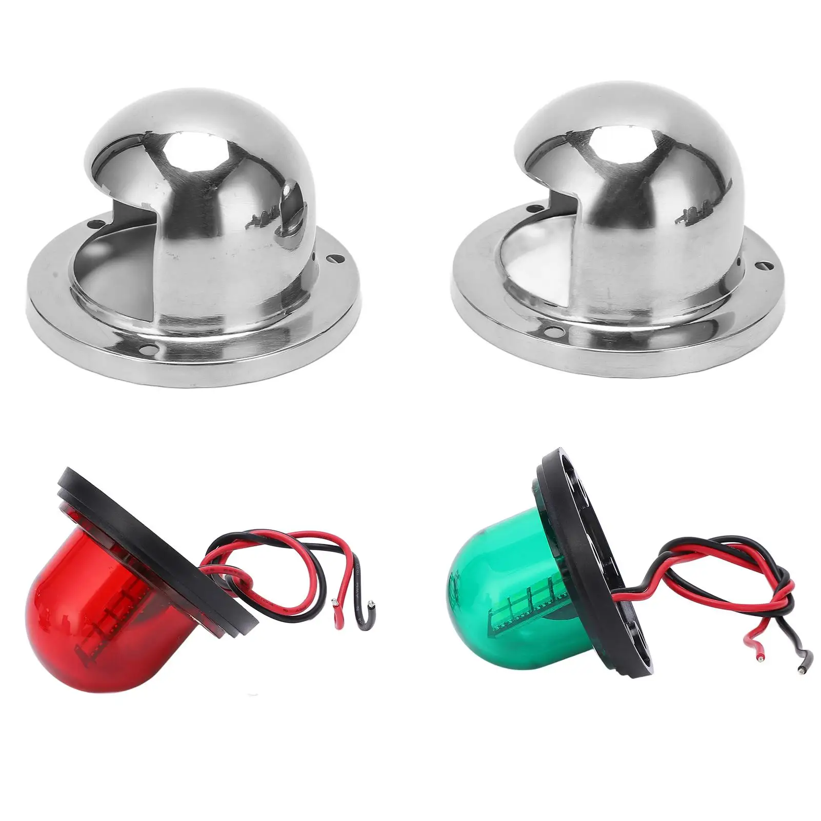 Energy-Efficient Red Green Marine Signal Lights for Boats - Low Power Consumption