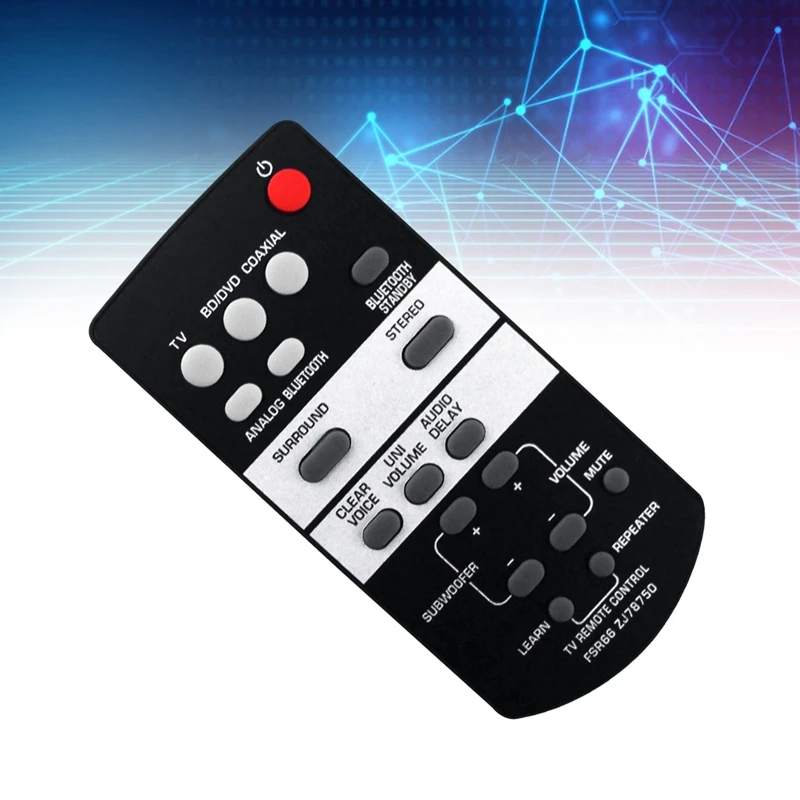 FSR66 ZJ78750 Remote Replacement For Yamaha Sound Bar YAS-103 YAS-105 YAS-106 YAS-107 YAS-108 YAS-207 ATS-1030 ATS-1080