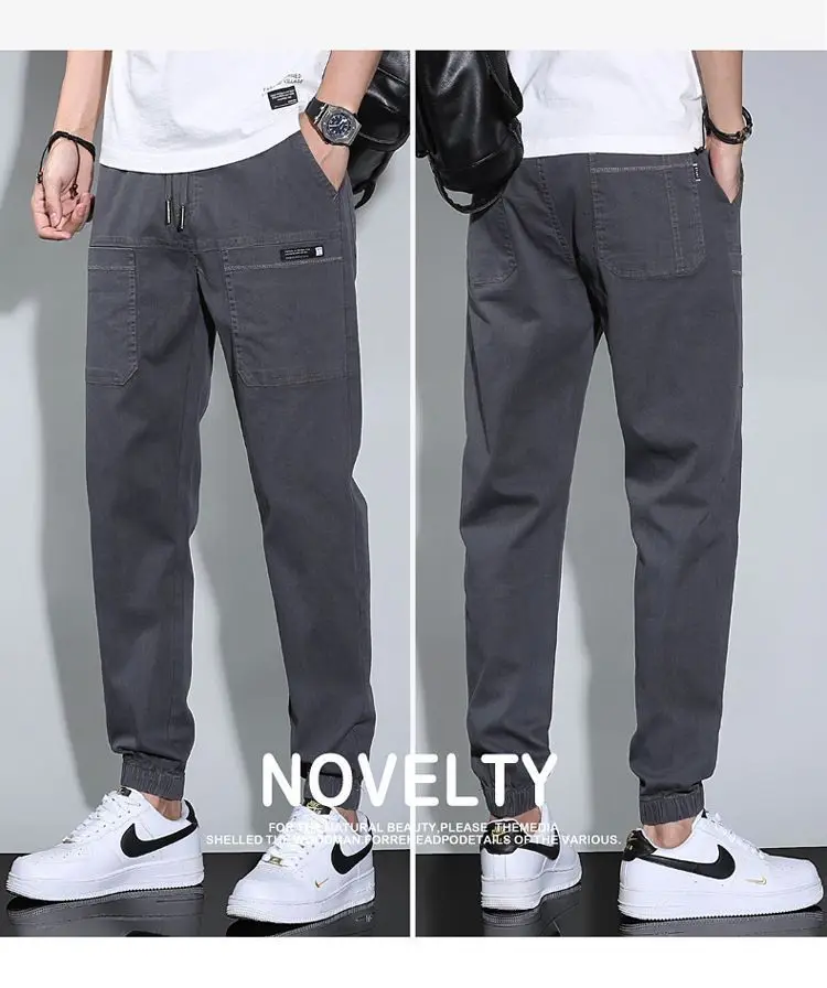 Brand Casual Pants Douyin Summer 2026 New Sports Tied Feet Loose Sports Tooling Pants Men's Thin Luxury Man Clothing Brands