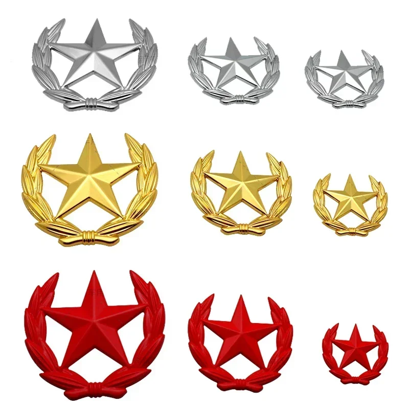 Metal Star Car Side Sticker Trunk Badge Decal for Audi Dodge Mazda Jeep Jaguar Mitsubishi Lexus Peugeot Subaru Honda Volvo