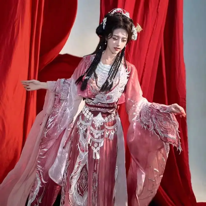 New model Improved Heavy Embroidery Exotic Style Summer Miao Style Hanfu Han Elements Photo Travel Shoot