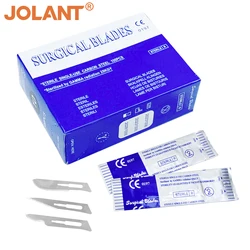 100pcs/Box JOLANT Dental Surgical Scalpel Sterilized Blades Carbon Steel Size 10# 11# 15# Optional
