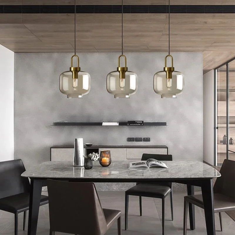 Modern Glass Pendant Loft Industrial Light 5
