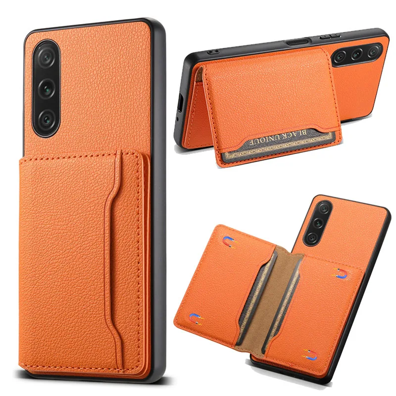 EUCAGR Luxury Multifunctional PU Leather Wallet Phone Case Coque For Sony Xperia 1 5 10 IV 1V 10V 5III Card Holder Shell Cover