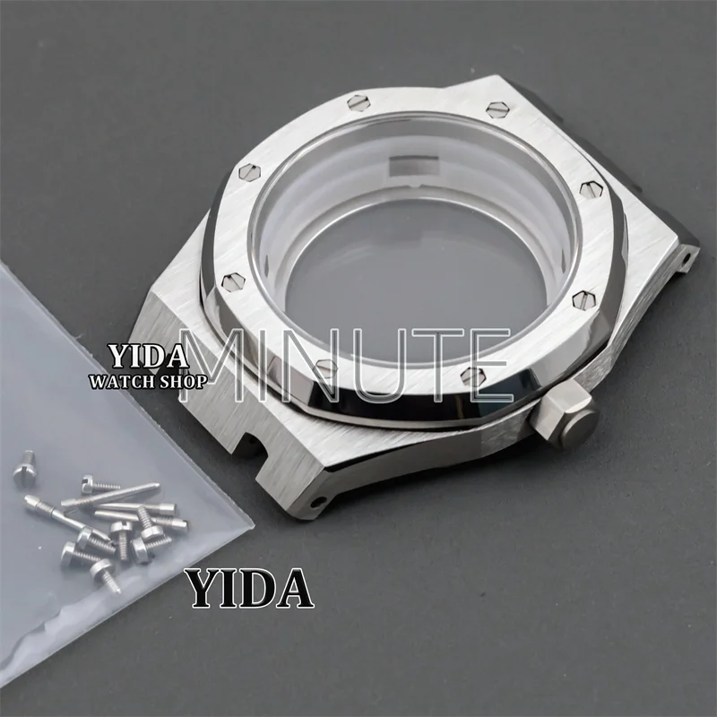 41mm NH35 Watch Case Bracelet Sapphire Glass Stainless Steel 10ATM Waterproof for Royal Oak 31.8mm Dial NH35/NH36/4R36 Movement