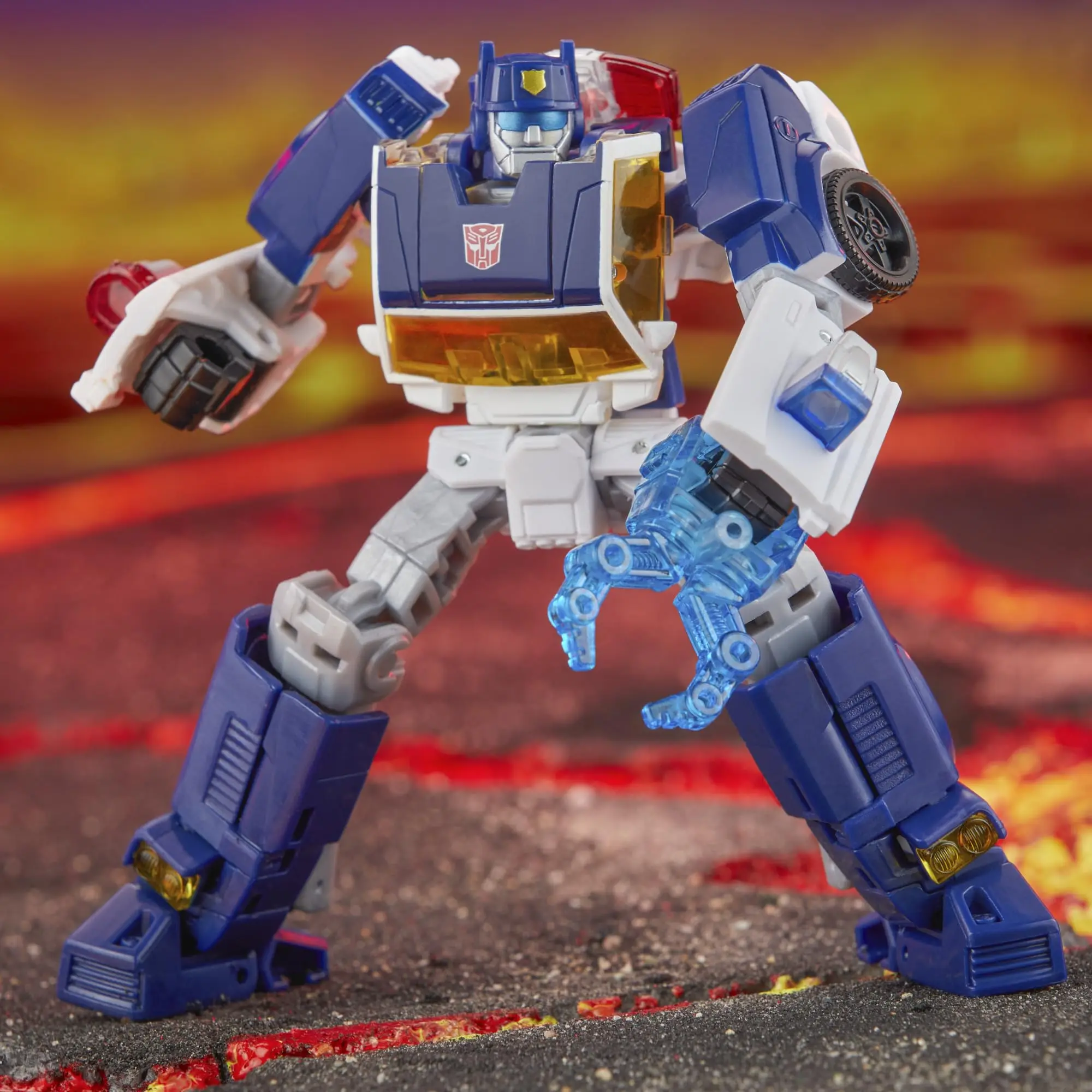 Transformers Legacy United Deluxe Class Rescue Bots Universe Autobot Chase, 5,5-Zoll-Konvertierungs-Actionfigur, 8+