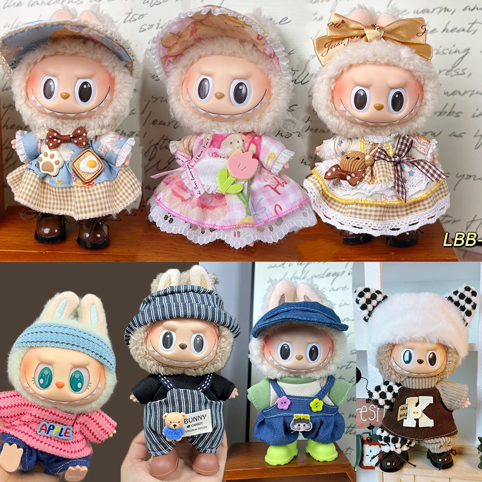 

Doll Clothes Outfit Accessories For 17cm Labubu Doll's V1 V2 V3 Clothing Style Role Playing Clothing Children Toys Cute Clothing