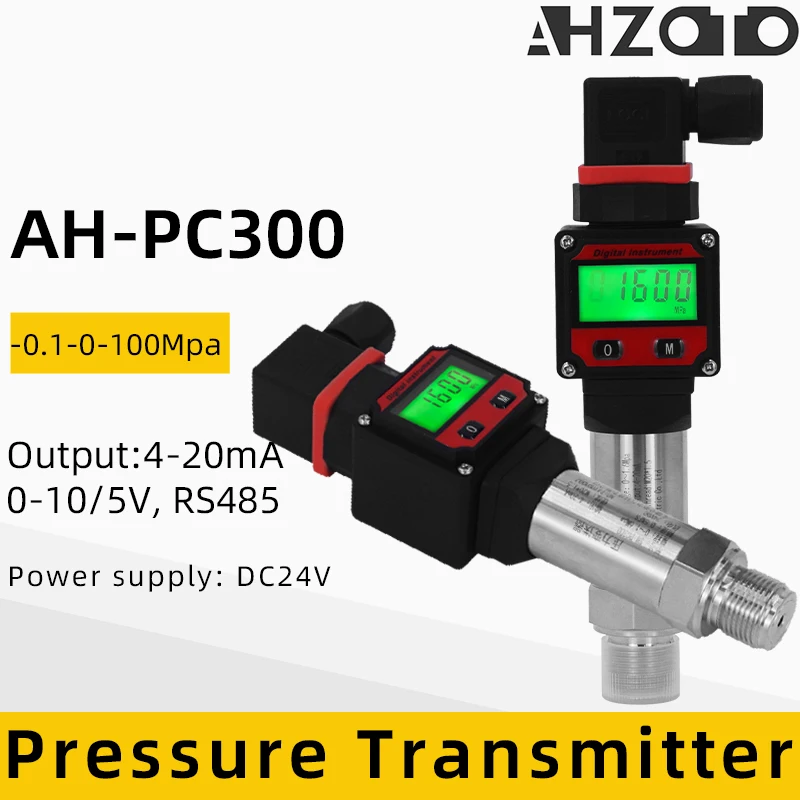 

LCD Pressure Transmitter 4-20mA Digital Hydraulic Pressure Transmitter 0-10V 0-1Mpa RS485 Pressure Transducer Transmitter