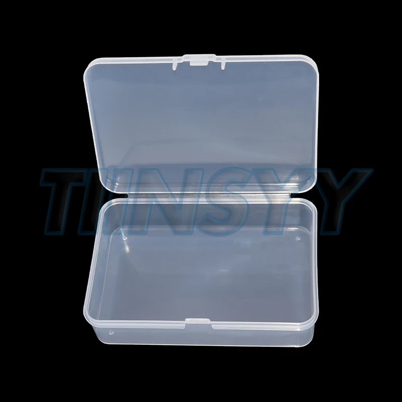 5PCS Transparent Plastic Box For Receiving Box ID Card Jewelry Rectangle Home plastic Battery storage box