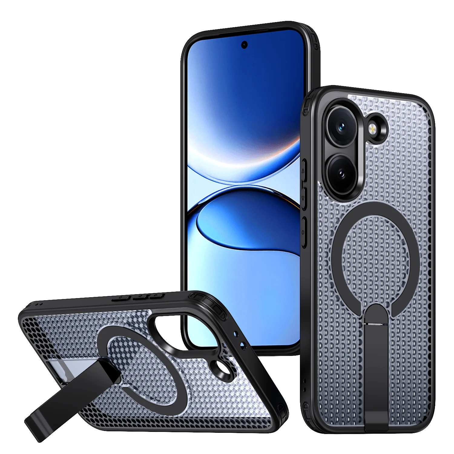 Anti-fall Cooling Hole Design Magnetic Case For Xiaomi Poco 
