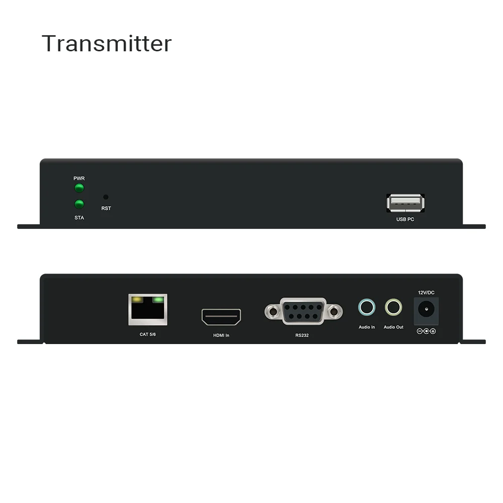 UHD 4K60 HDMI+USB2.0 KVM Extender Support HDCP/EDID/RS232 120m HDMI Extender KVM