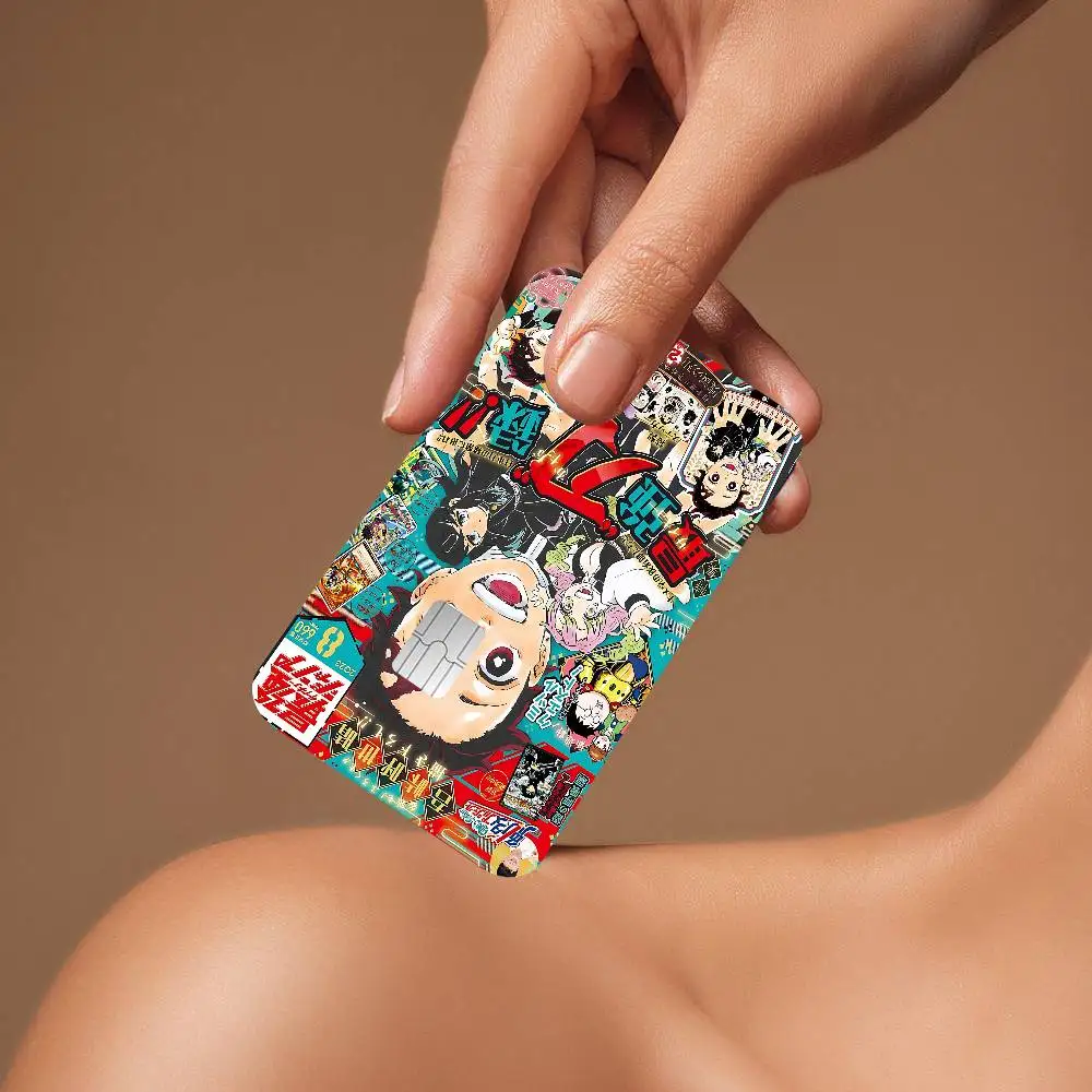 D-Demon Slayer Game Anime Sticker Film Skin Cover Case For Small Large No Chip Debit Credit Card Front Side