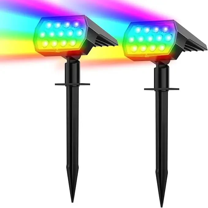 Swiatla 52 LED Solar Spotlight Black 5