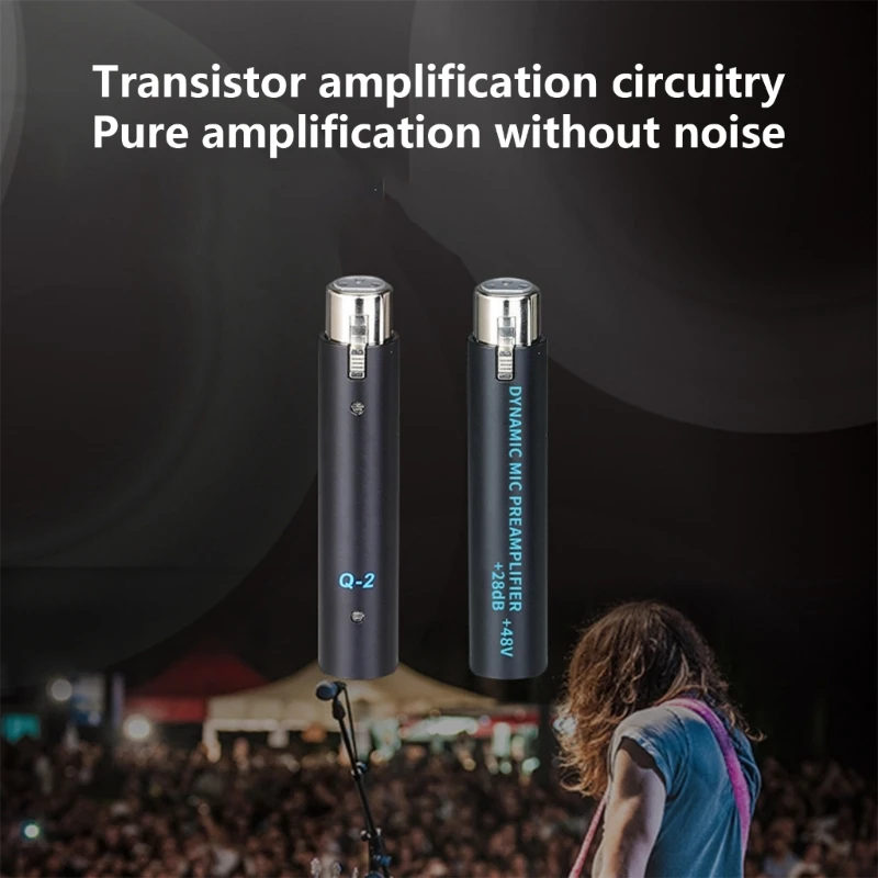 HiFi Dynamic Microphones Amplifiers, 28dB Gains Low Noise Circuitry for Enhanceds Sound Quality Drop Shipping