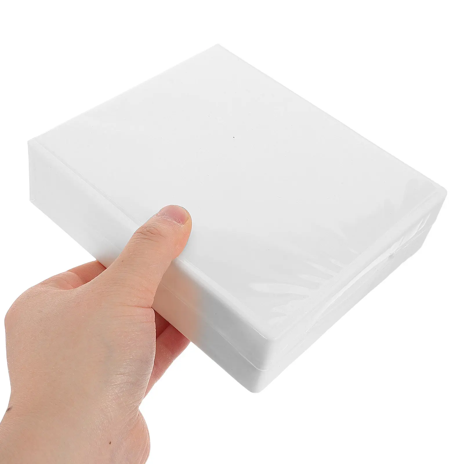 Disc Storage Box 2Pcs Sturdy Plastic Cases with White Insert Scratch Resistant for Home Office School
