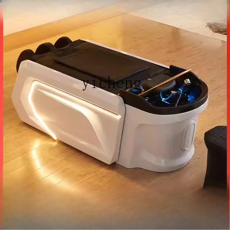YFY  electric massage shampoo bed barber shop special with constant temperature water circulation water heater integrated bed