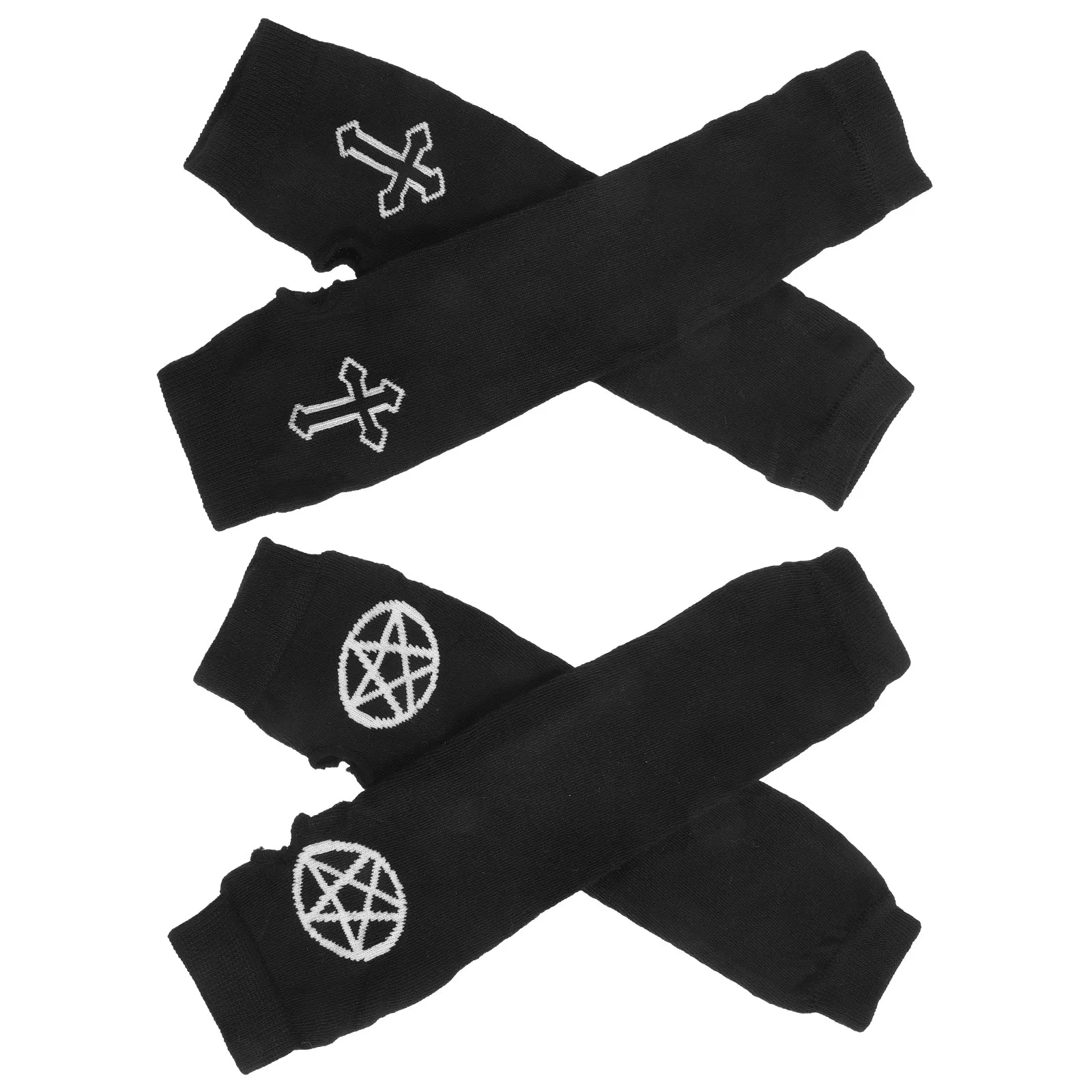 2Pairs Cat Paw Mitten Gloves Half-Finger Knitted Arm Sleeves Warm Comfortable Reusable for Cold Days Opera Prom Valentine Gift