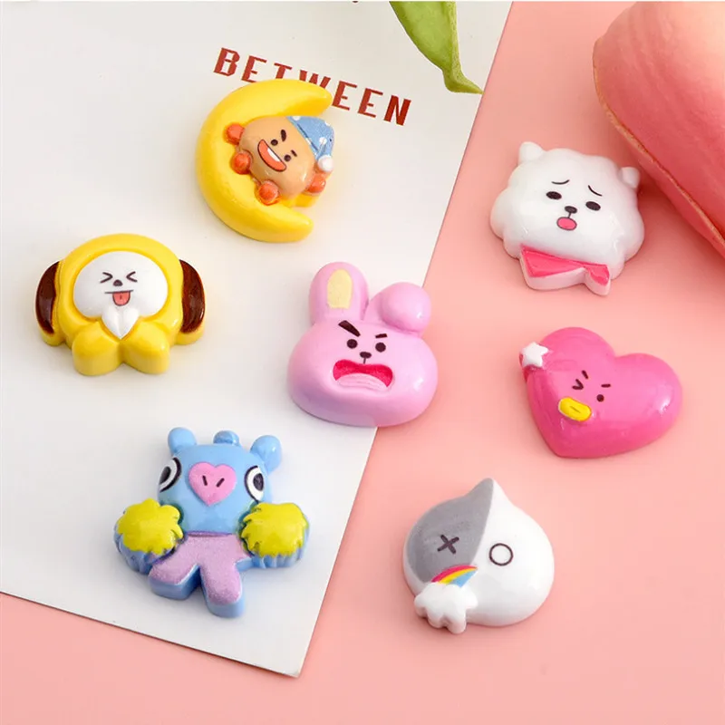 20Pcs Cute Macarons Animal Flatback Resin DIY Scrapbooking Patch Children Handmade Making Supplies Creative Phone Decor Material