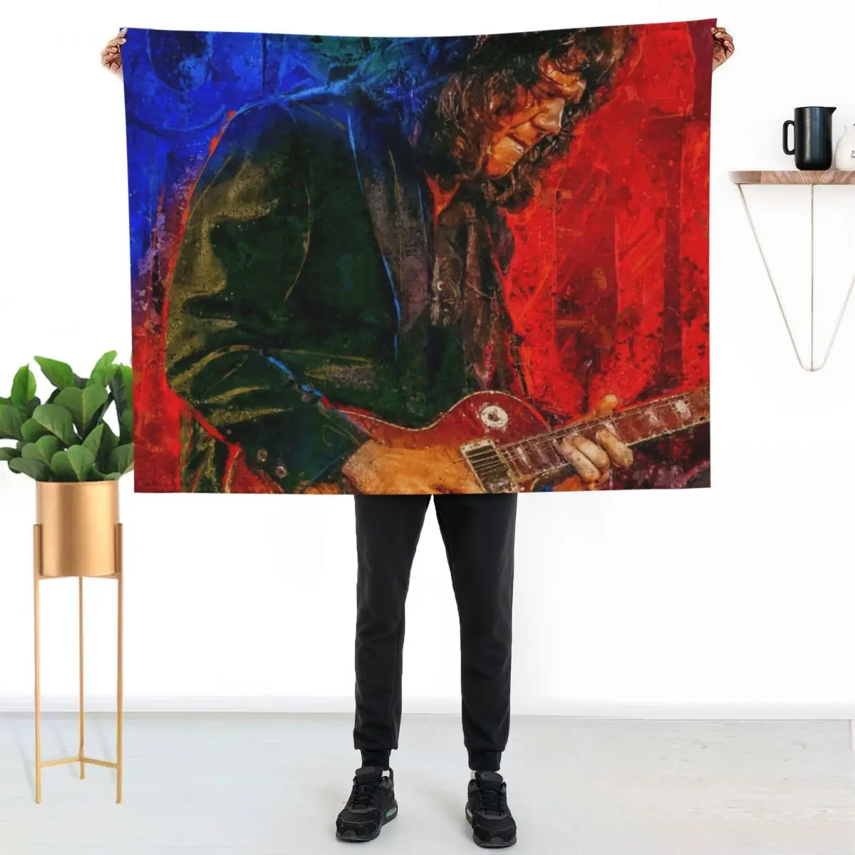 Gary Moore Tribute portrait art Throw Blanket Designers Beach Bed covers Decorative Sofa Luxury Blankets