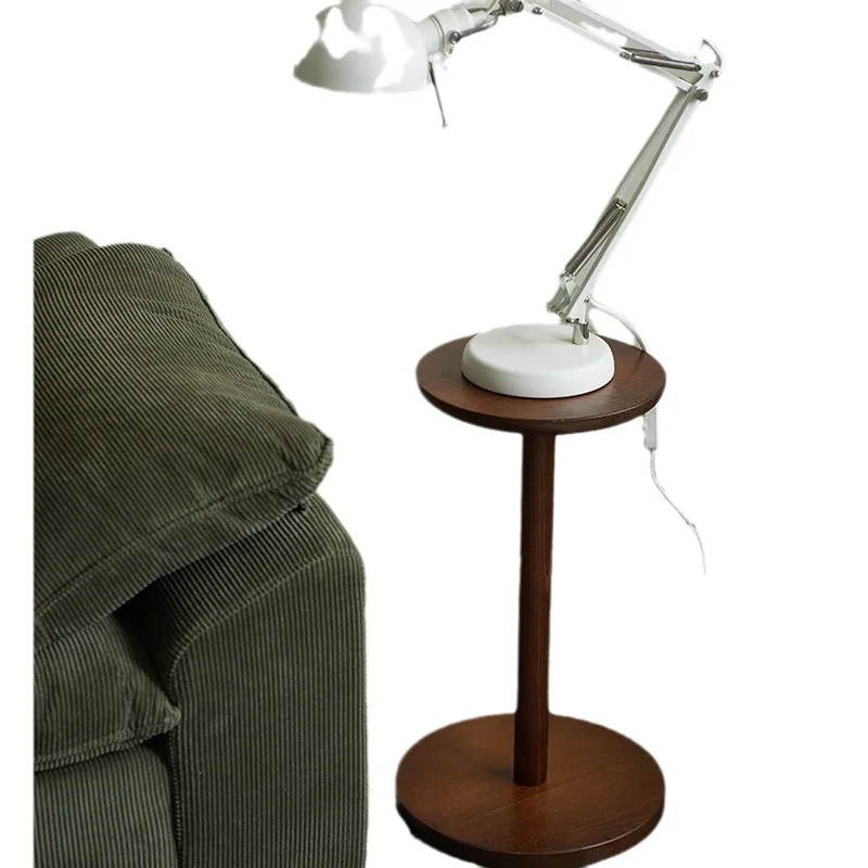 

Small coffee bedside minimalist side mini sofa side rack corner movable floor solid wood