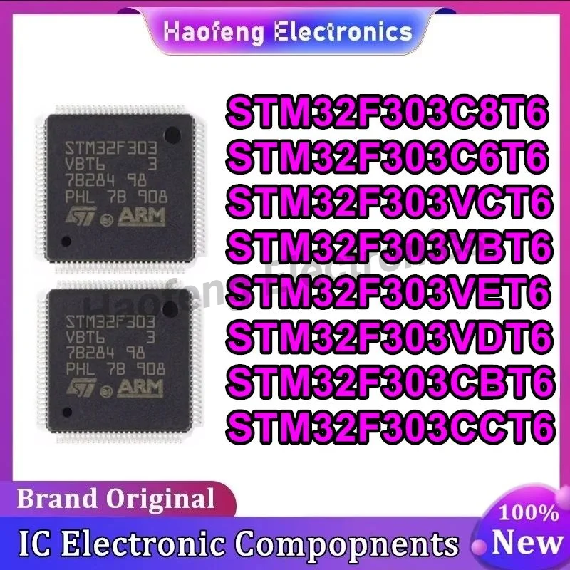 5PCS STM32F303VCT6 STM32F303VBT6 STM32F303VET6 STM32F303VDT6 STM32F303CBT6 STM32F303CCT6 STM32F303C8T6 STM32F303C6T6 in stock