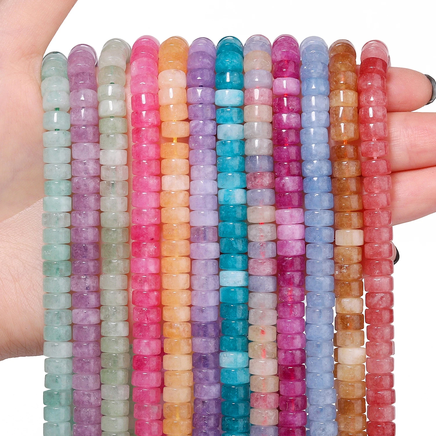 4x7mm Column Natural Stone Tourmaline Peridot Morganite Beads Cylinder Loose Beads for Jewelry Making DIY Bracelets Accessories