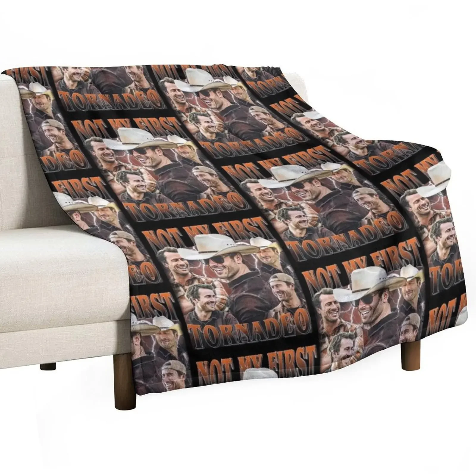 Retro Not My First Tornadeo Glen Powell Throw Blanket for winter Travel Stuffeds heavy to sleep Large Hairy Blankets