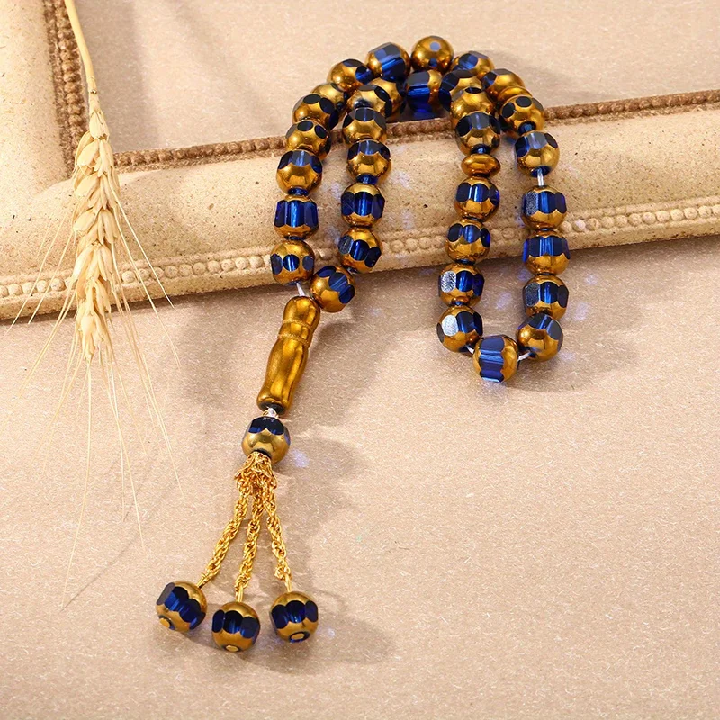 33 Middle Eastern Blue Glass Prayer prayer prayer beads bracelet beaded women's Bracelet Gift view 2