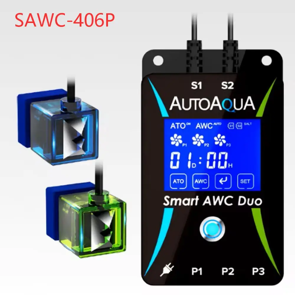 AUTOAQUA Smart Auto Water Changer AWC Duo G2 SAWC-406P Complete AWC & ATO All-In-One System saltwater and freshwater aquariums