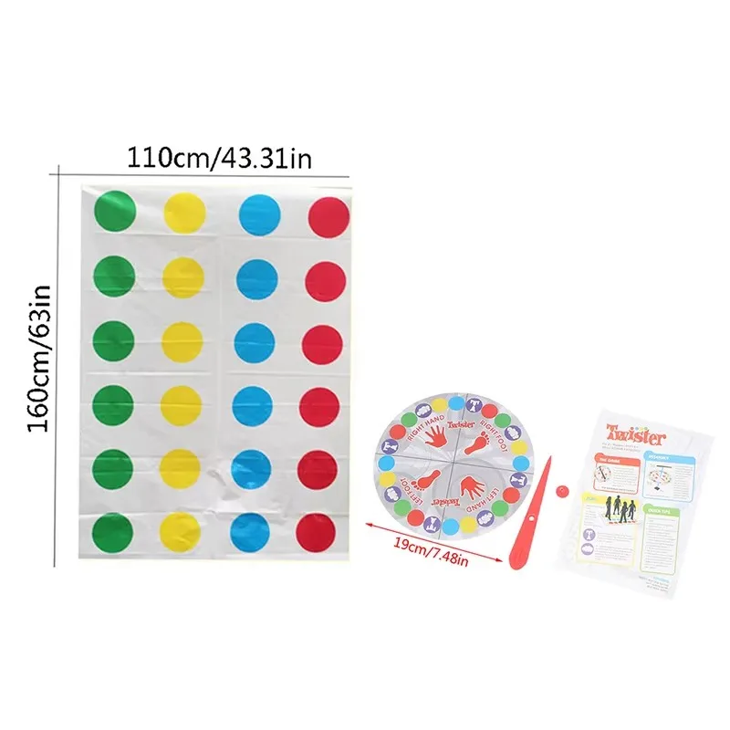 Parent Child Interactive Game Body Balance Blanket Classic Twister Party Children's Twisting Music Educational Sports Toys