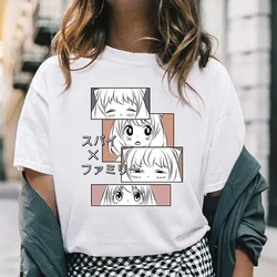 Kawaii Anya Forger Print Shirt Anime Pattern Women's Casual Short Sleeve T-Shirt