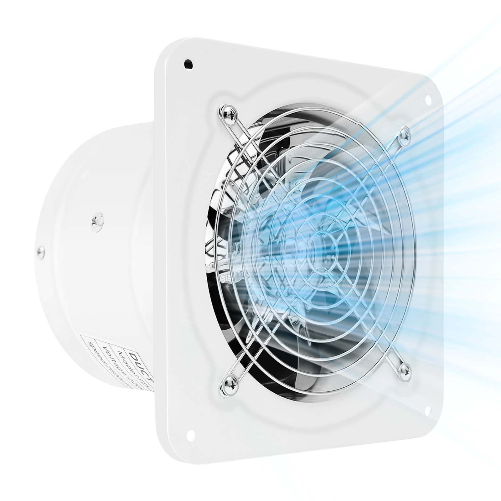 6 Zoll Abluftventilator 2600 U/min Hochgeschwindigkeits-220V-Ventilator für Bad und Küche Wandmontage mit Rückstauklappe