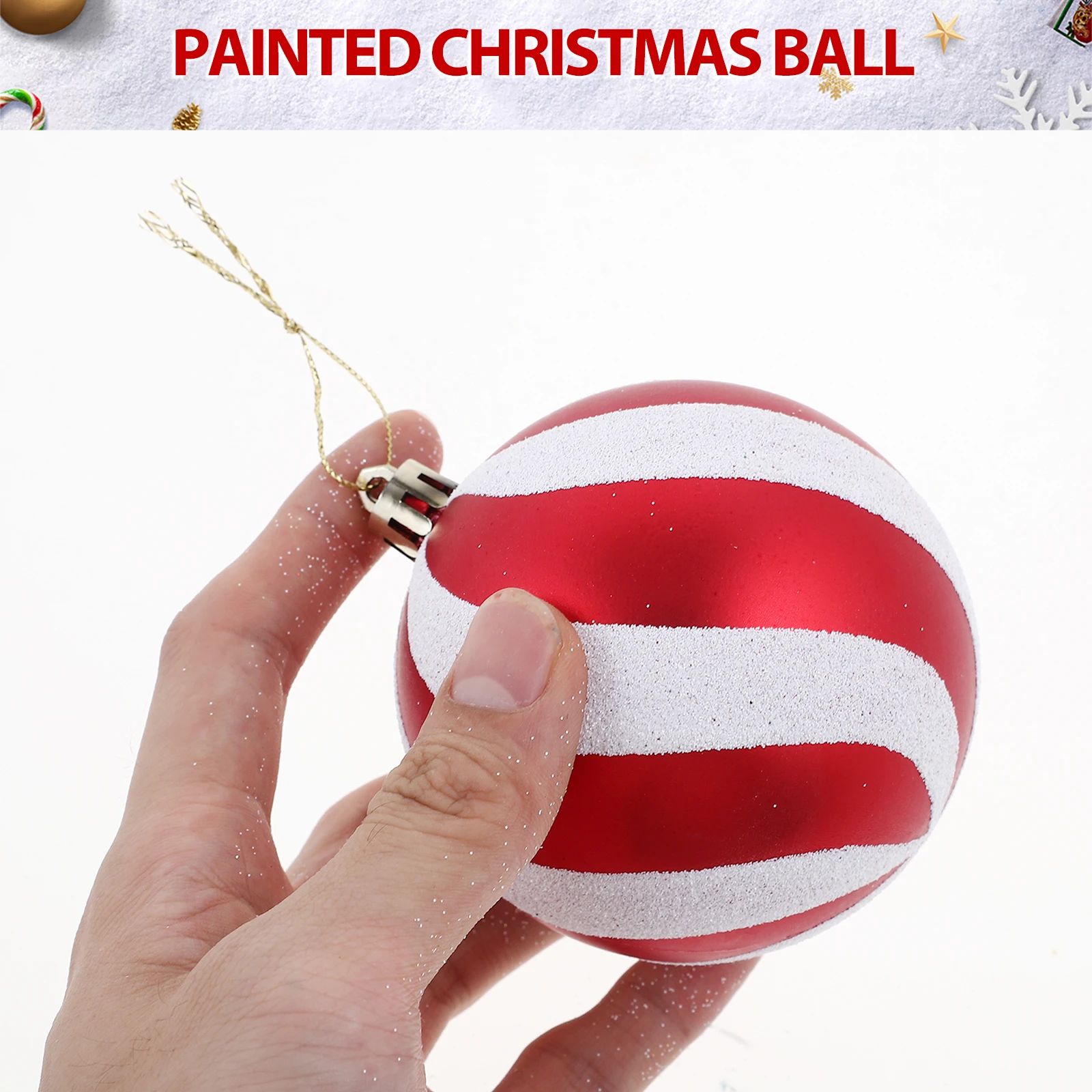 

6Pcs Festive Xmas Balls Ornaments Colorful Christmas Tree Decorations For Celebrations